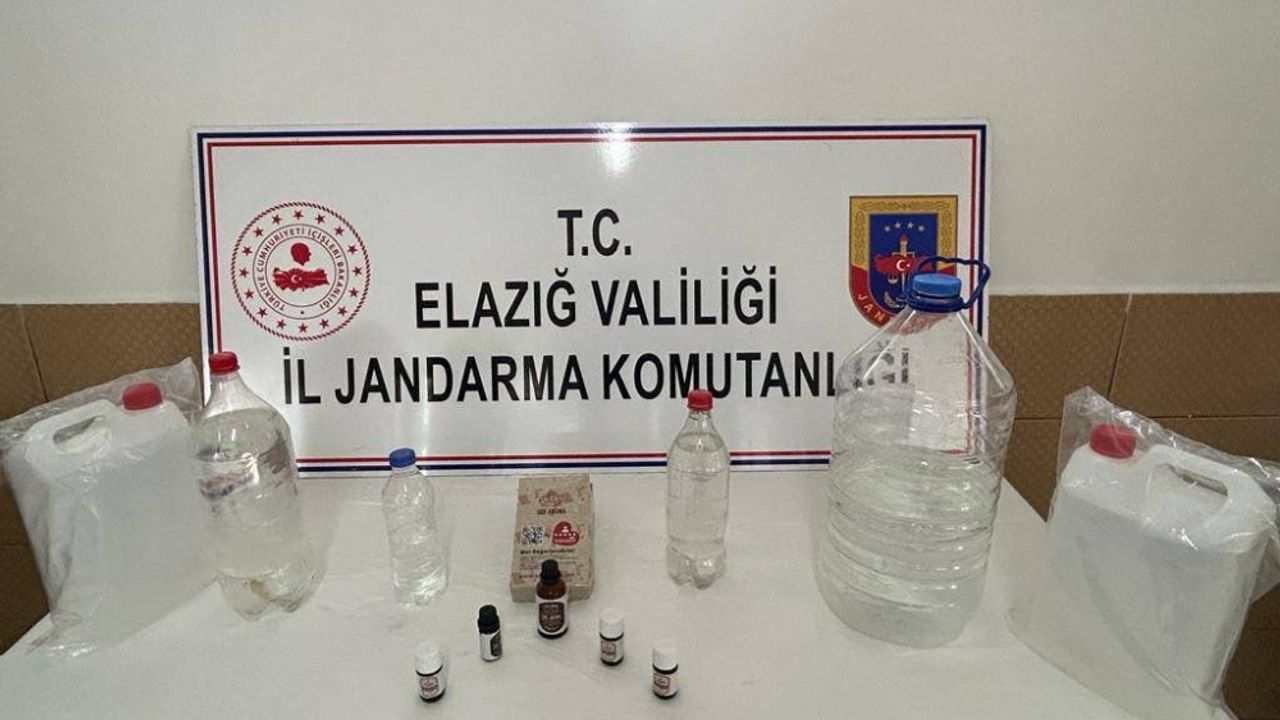 Elazığ'da kaçak içki ürettiği iddiasıyla 1 şüpheli yakalandı