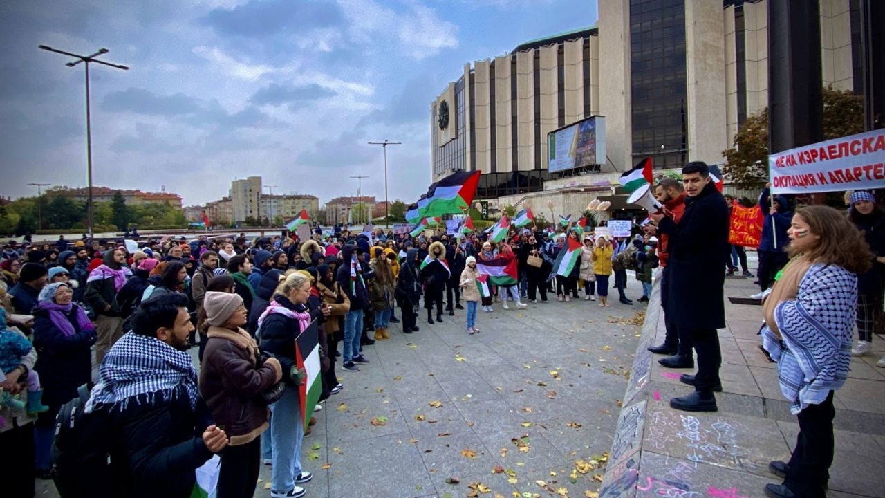 Bulgaristan'da Filistin'e destek gösterisi düzenlendi