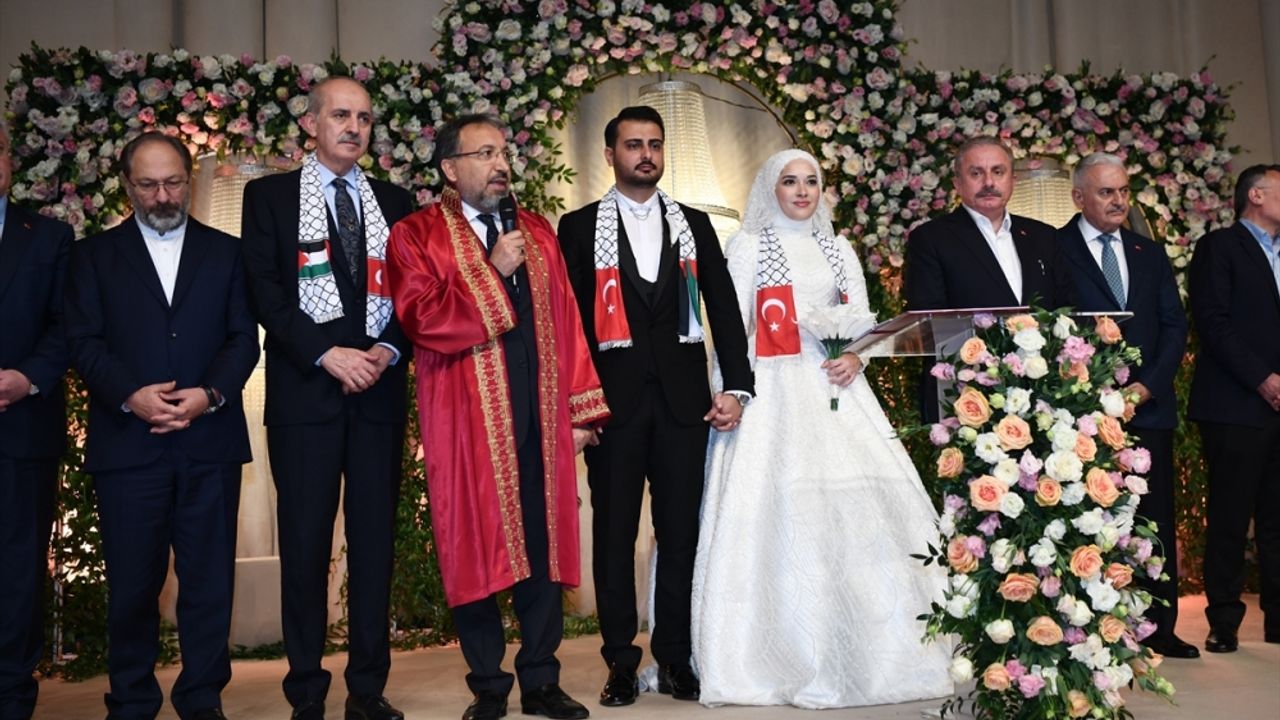 TBMM Filistin Dostluk Grubu Başkanı Turan'ın kızının nikah töreninde Gazze'de yaşananlar unutulmadı