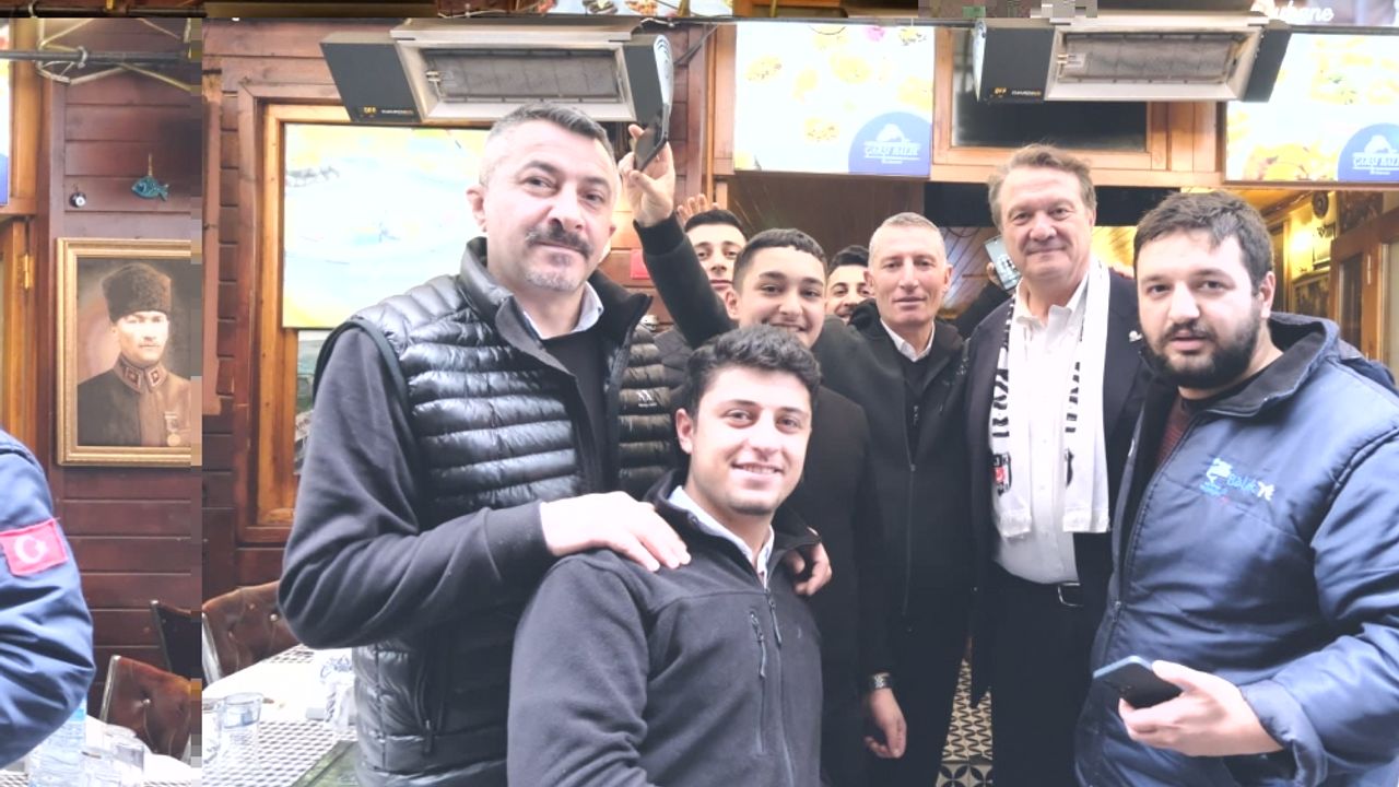 Beşiktaş başkan adayı Hasan Arat taraftarlarla bir araya geldi