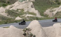 Kapadokya'da toplanan motorcular kulüp yemini edip yelek giydi