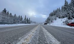 Ilgaz Dağı'nda kar kalınlığı 10 santimetreyi geçti