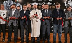 Diyanet İşleri Başkanı Erbaş, "Uluslararası Çizgilerle Özgür Filistin Sergisi"nin açılışına katıldı: