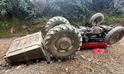 İzmir'de devrilen traktörün sürücüsü öldü