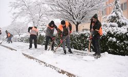 Malatya'da karla mücadele çalışmaları yapılıyor