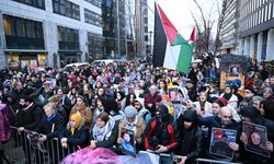 Brüksel'de AB Dışişleri Bakanları Toplantısı sırasında Filistin'e destek gösterisi düzenlendi