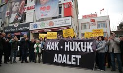 Edirne'de CHP İl Başkanlığı önünde protesto
