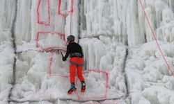 Palandöken'de buz tırmanışı yarışları başladı