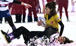 Türkiye'de ilk defa düzenlenen "Kar Ragbi Şampiyonası" sona erdi