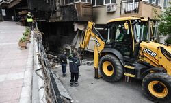Beşiktaş'ta yanan gece kulübünün bulunduğu binada çalışmalar sürüyor