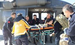 Şırnak'ta trafik kazasında yaralanan çocuk askeri helikopterle hastaneye ulaştırıldı
