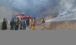 Karaman'da orman yangınına müdahale ediliyor
