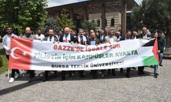 Bursa Teknik Üniversitesinde Gazze'ye destek için çadır nöbeti başlatıldı
