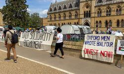 Oxford Üniversitesi'nde Filistin'e destek eylemi 5. gününde devam ediyor