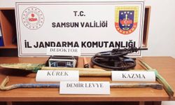 Samsun'da kaçak kazı yapan 5 kişi suçüstü yakalandı