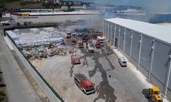 Zonguldak'ta kağıt fabrikasının atık alanında çıkan yangın söndürüldü