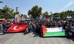 Konya'da çocuklar Gazze'ye destek için toplandı