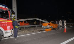 Ankara'da bariyere çarpan taksinin şoförü öldü