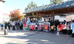 Erzurum'da sağlık çalışanları Gazze için 47'nci kez yürüdü