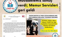 Liyakat-Sen: Mücadelemiz sonuç verdi; Memur Servisleri geri geldi