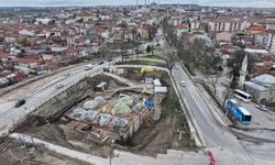 Edirne'deki 15. yüzyıl eseri Gazi Mihal Hamamı'nın restorasyonu sürüyor