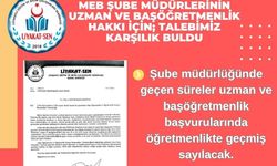 MEB ŞUBE MÜDÜRLERİNİN UZMAN ve BAŞÖĞRETMENLİK HAKKI İÇİN; TALEBİMİZ KARŞILIK BULDU