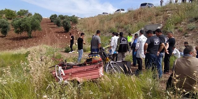 Kilis'te dere yatağına devrilen motosikletin sürücüsü öldü
