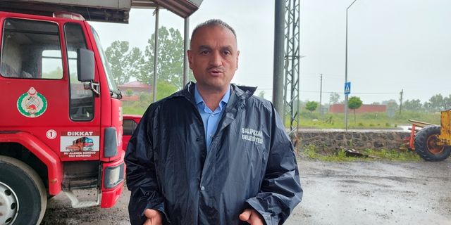 Samsun'un Salıpazarı ilçesinde şiddetli yağış etkili oldu