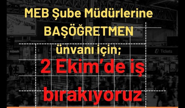 MEB şube müdürlerine başöğretmenlik ünvanı için eylem kararı