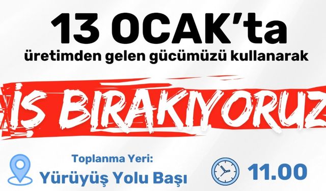 Eğitim İş Kocaeli’de dev eyleme hazırlanıyor, binlerce öğretmen 13 Ocak Pazartesi iş bırakıyor