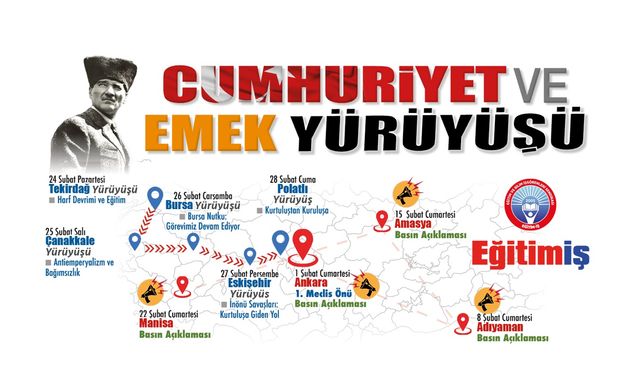 CUMHURİYET VE EMEK YÜRÜYÜŞÜ BAŞLIYOR!